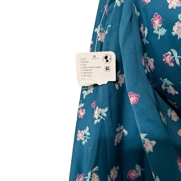 NWT FREE PEOPLE Gossamer Glow Floral Satin Lace Slip Midi Dress - Picture 6 of 10